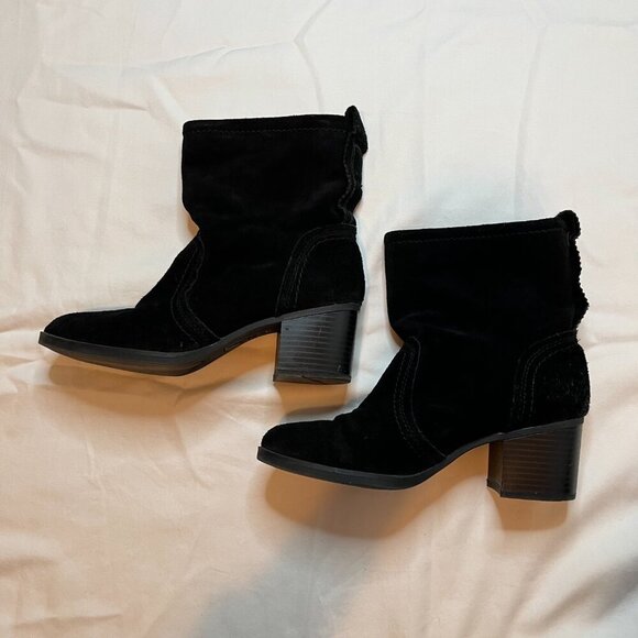 White Mountain Behari Black Leather Upper Slouchy Ankle Boot | Size 7 - Picture 3 of 8